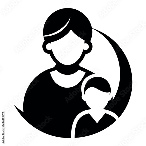 Mothers and Children silhouette vector design