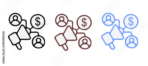 Affiliate Marketing solid icons collection.Containing Marketing, SEO, Success, Management, Business, Customer, Social Media