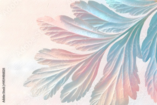 Colorful Leaf Pattern with Soft Pastel Shades and Elegant Design