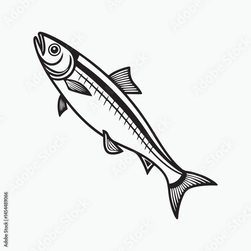 anchovy vector icon with a white background