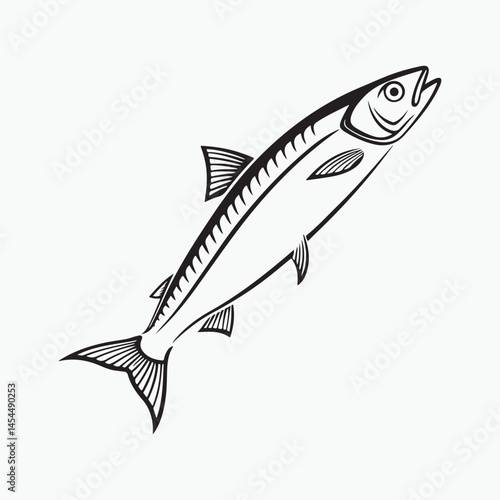 anchovy vector icon with a white background