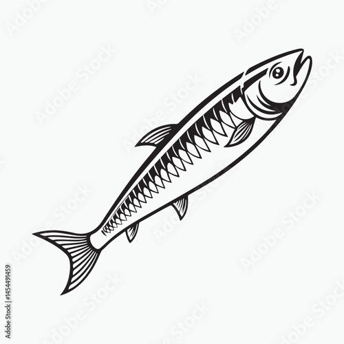 anchovy vector icon with a white background