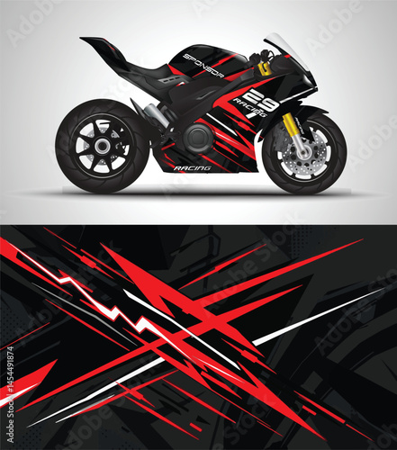 Classic motorcycle wrap decal and vinyl sticker