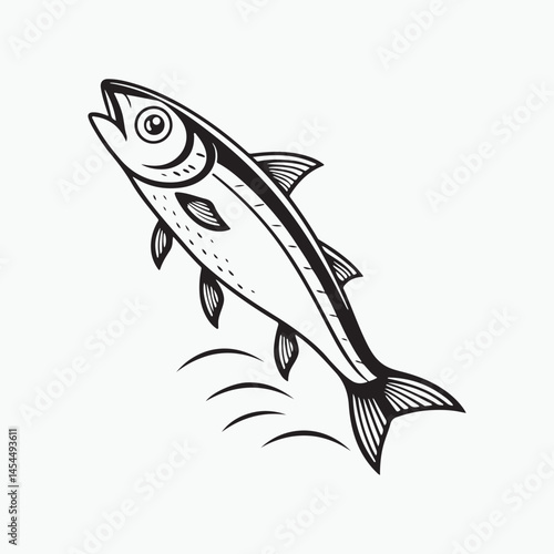 anchovy vector icon with a white background