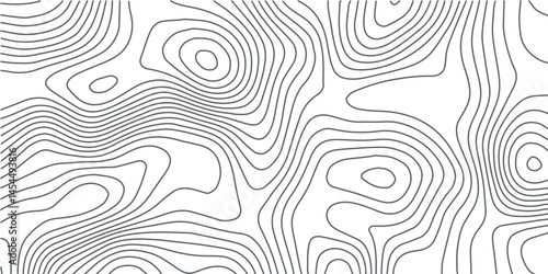 "High-resolution abstract topographic contour map with continuous smooth black lines on a white background, depicting natural terrain with organic and wavy elevation patterns."
