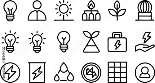 Vector set of kitchen utensils and cutlery icons, a black symbol illustration for web design