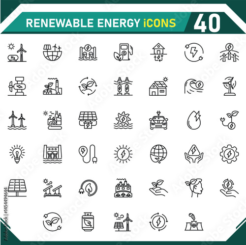 Renewable Energy Icons