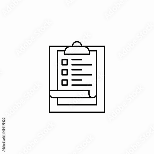 clipboard checklist form icon sign vector