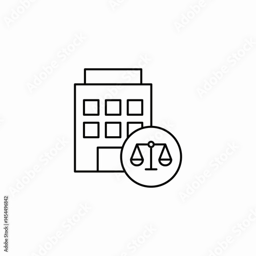 court house icon sign vector