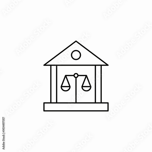 courthouse icon icon sign vector
