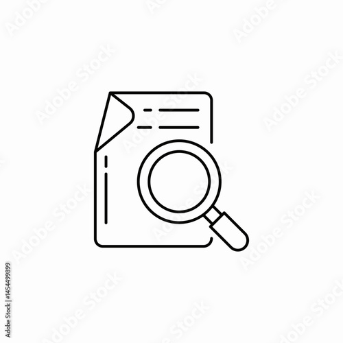 document magnifier file icon sign vector