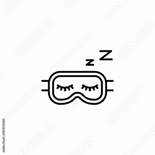 sleep mask icon sign vector