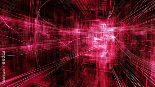 Obraz na płótnie Abstract digital art of a crimson tunnel. w salonie