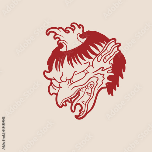 japanese kappa ghost illustration, suitable for cute t-shirts or mascot designs

