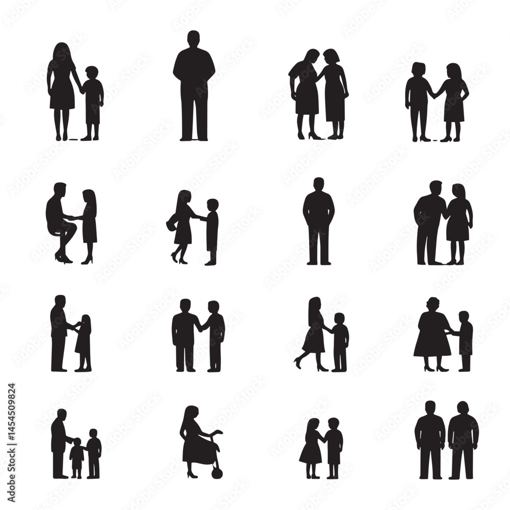 Family, relationship icon set Family, relationship icon set