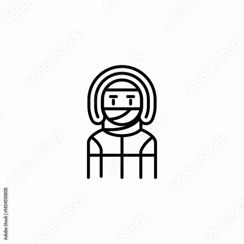 winter person icon sign vector
