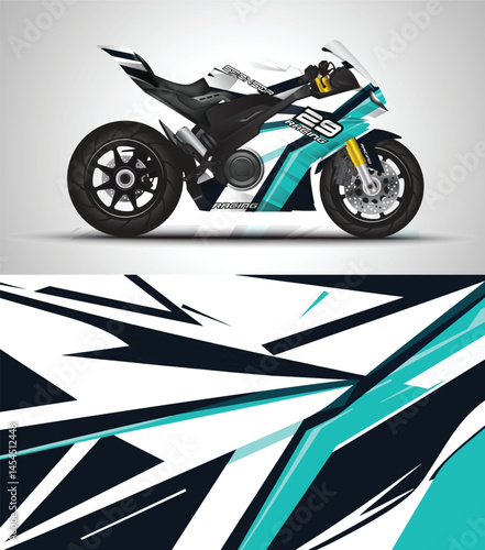 Custom motorcycle wrap decal and vinyl sticker  