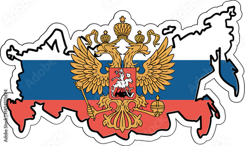 Russian Empire Coat of Arms Graphic T Shirt Design 