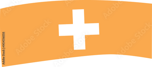 Flag with cross medical symbol