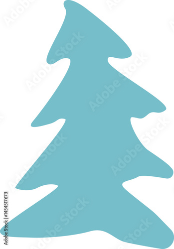 Spruce tree evergreen plant vector illustration