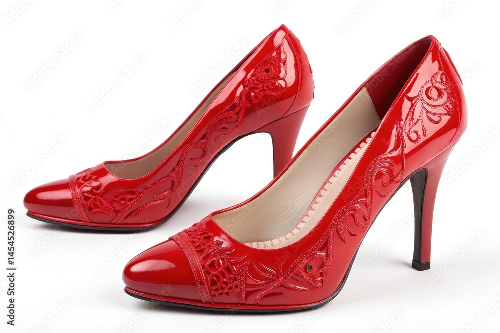 Elegant Red High Heel Shoes in Stylish Design for Fashionistas Generative AI Elegant Red High Heel Shoes in Stylish Design for Fashionistas Generative AI