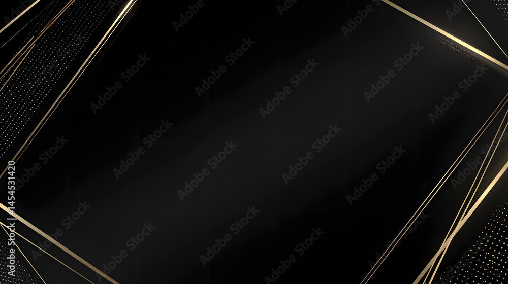 Obraz premium Elegant abstract design with golden accents and textured lines against a dark background, perfect for upscale visuals.