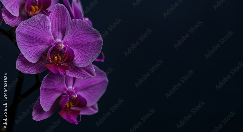 Fototapeta premium Close-up of a purple orchid flower