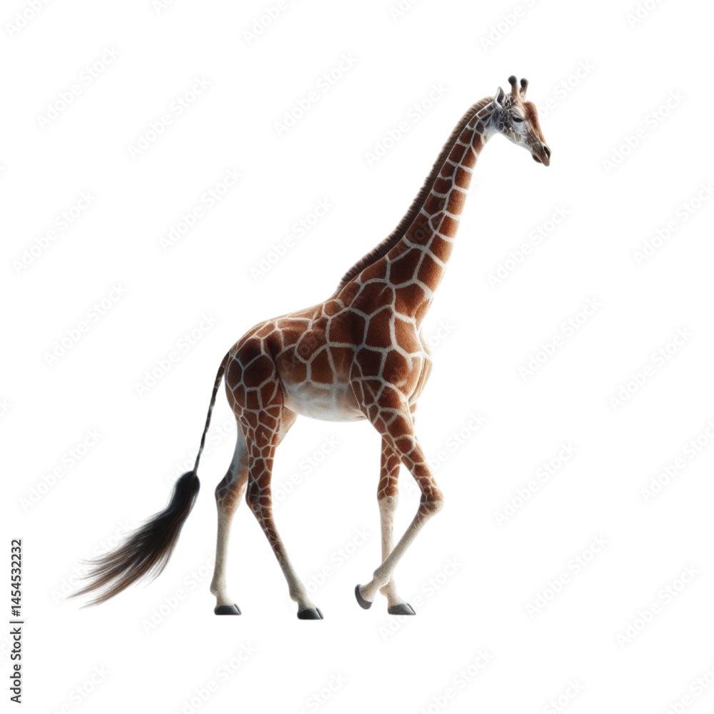 Naklejka premium giraffe on white background