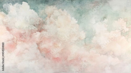 Cloudy sky at dusk displaying soft pastel tones and dreamy textures in serene natural landscape setting