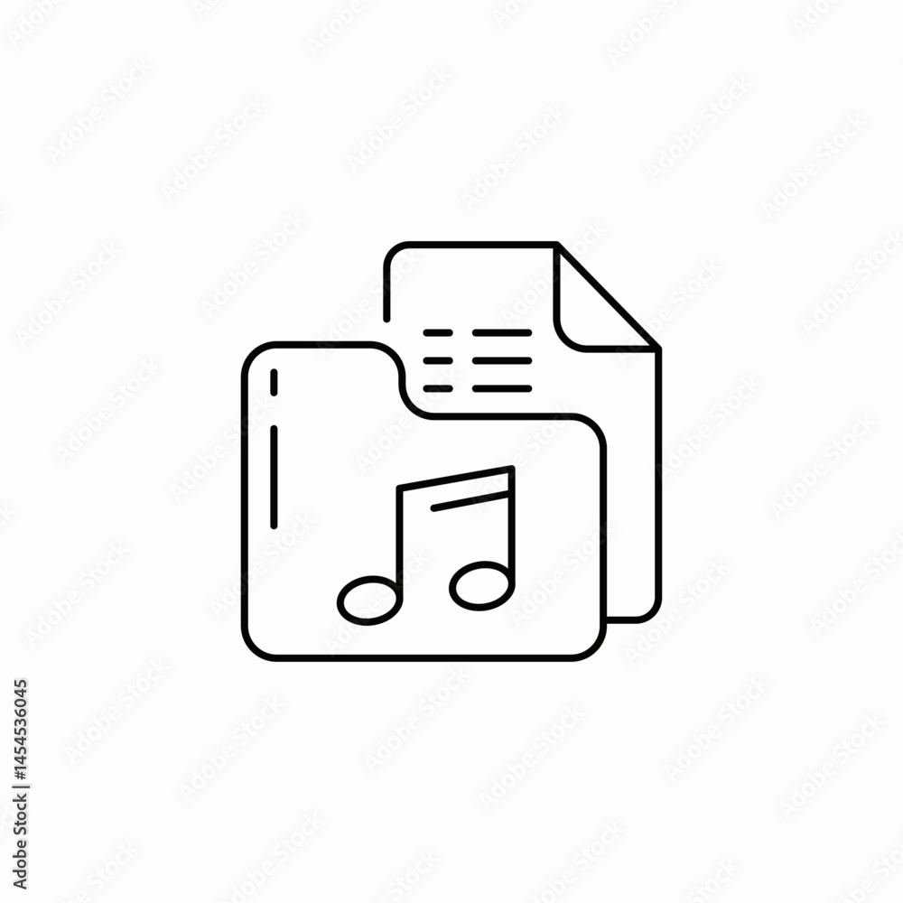 documents music notes icon sign vector documents music notes icon sign vector