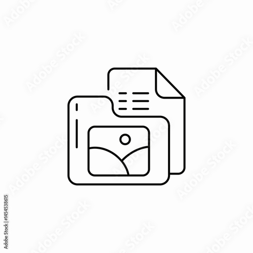 file image display icon sign vector