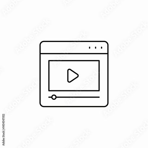 online video player icon sign vector