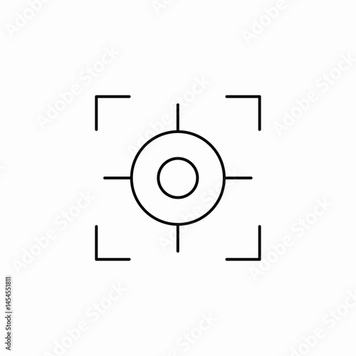 target focus precision icon sign vector