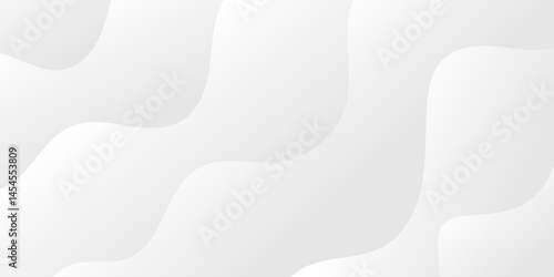 Abstract minimalistic white paper wave curve lines banner background design.
