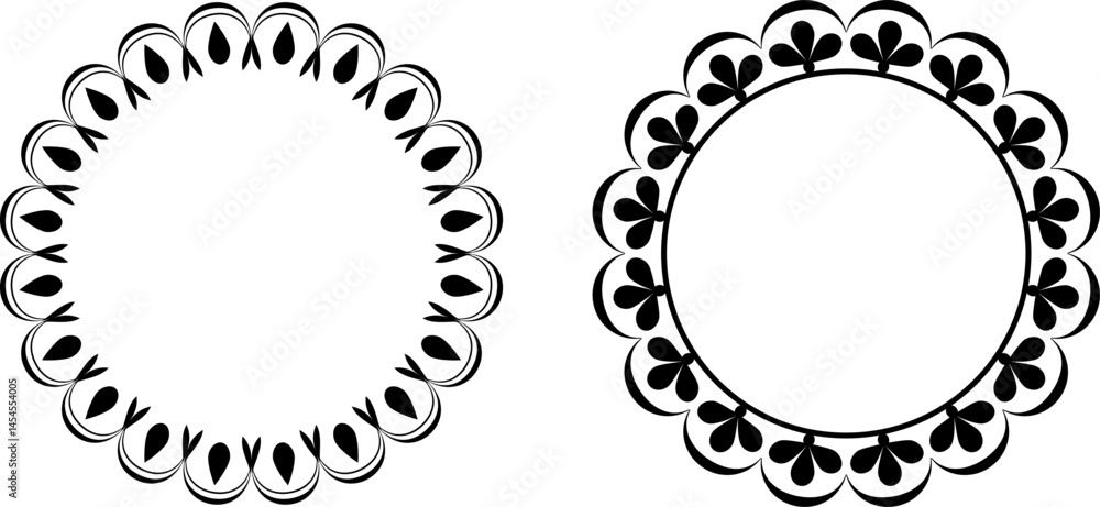 vector frames black on a white background