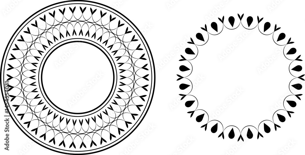 vector frames black on a white background