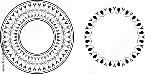 vector frames black on a white background