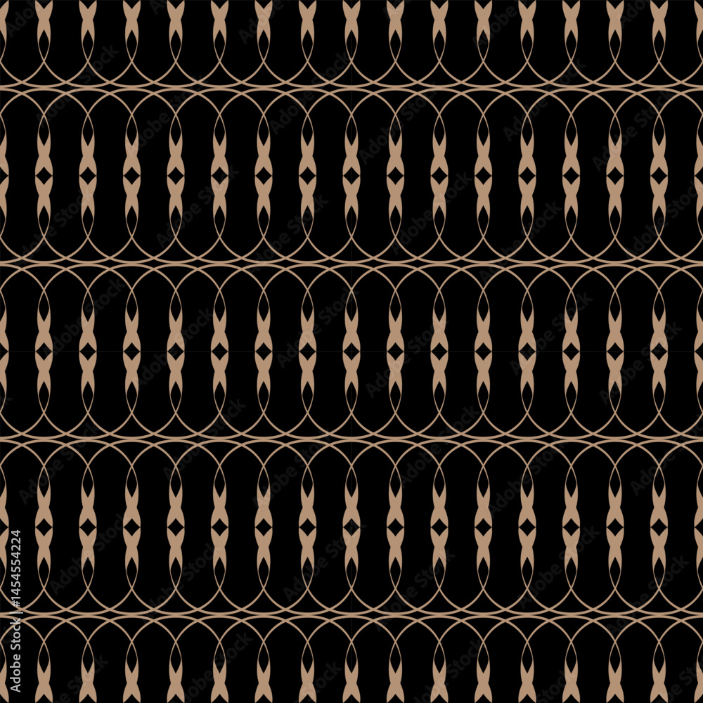 seamless black and white pattern of different geometric shapes