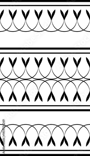 Obraz na płótnie seamless black and white pattern of different geometric shapes w salonie