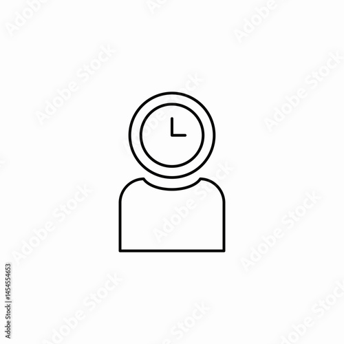 user time availability icon sign vector