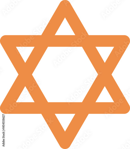 David star Hebrew symbol vector illustration