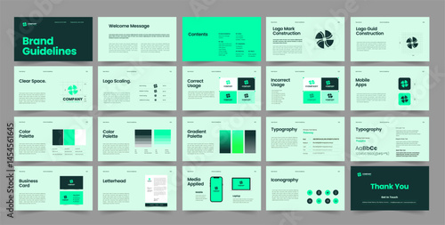 brand guideline powerpoint presentation template, brand manual design, brand guideline keynote template 