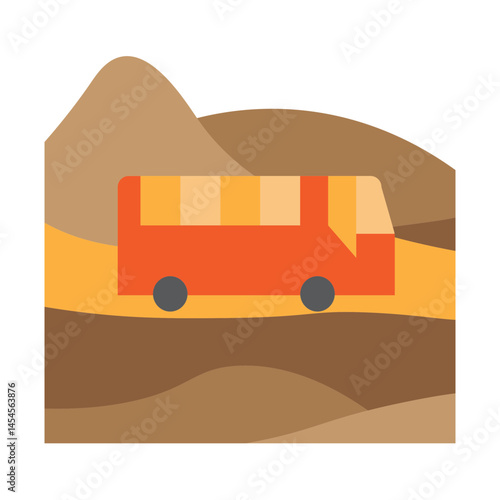 Mail Slot on Door Vector Flat Icon Design