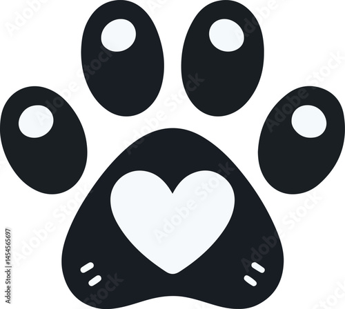 cat paw print vector illustrations