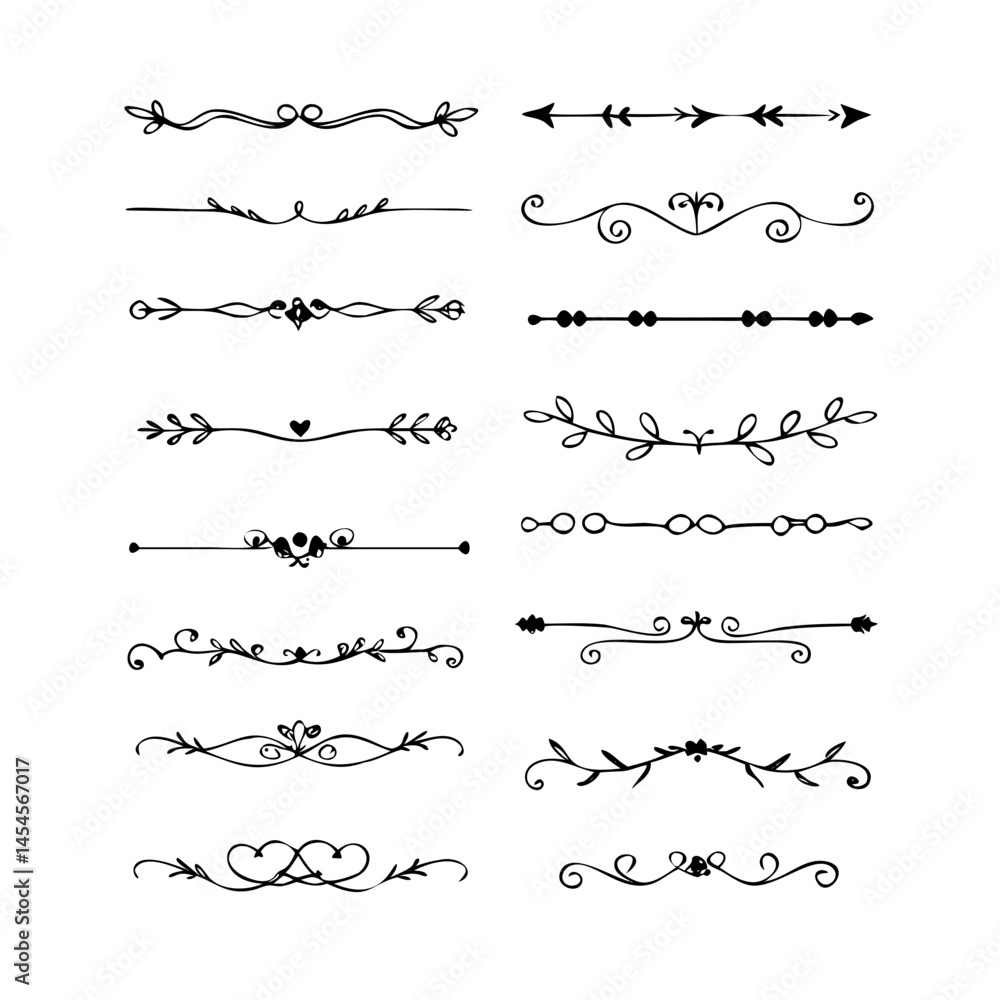 Title: Dividers doodle set. Wedding decorative elements. Hand drawn vector illustration isolated on white background. Text dividers doodle set. Wedding decorative elements.
Title: Dividers doodle set. Wedding decorative elements. Hand drawn vector illustration isolated on white background. Text dividers doodle set. Wedding decorative elements.