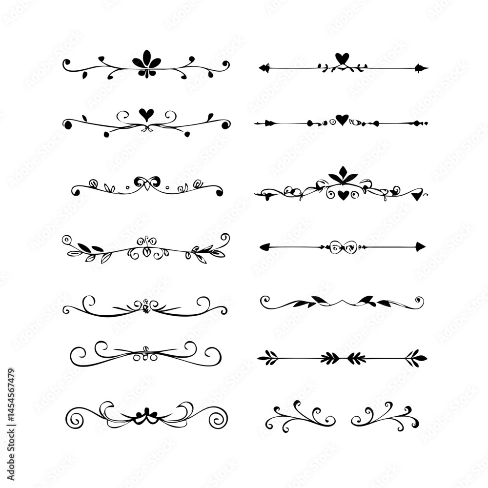 Title: Dividers doodle set. Wedding decorative elements. Hand drawn vector illustration isolated on white background. Text dividers doodle set. Wedding decorative elements.
Title: Dividers doodle set. Wedding decorative elements. Hand drawn vector illustration isolated on white background. Text dividers doodle set. Wedding decorative elements.