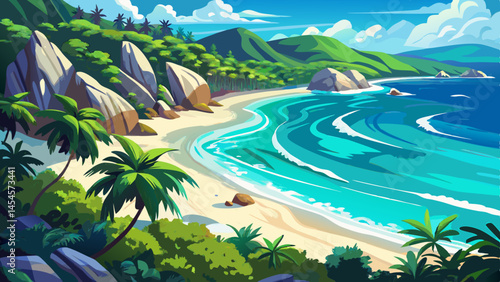 From high above, Grand Anse reveals its hidden magic—an untouched crescent of white sand caressed by turquoise waves.
The beach curves like a soft brushstroke against the vast canvas of the Indian Oce