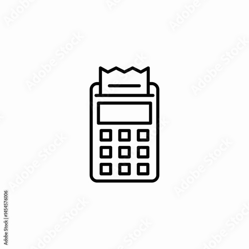 pos terminal icon sign vector