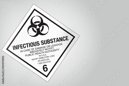 Canvas Print Hazardous Material HAZMAT Diamond Label Marking Placard Shipping Class 6 Interna