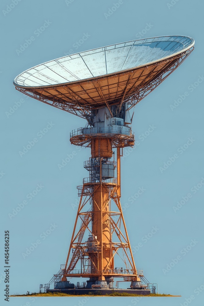 Massive radio telescope against a clear sky Massive radio telescope against a clear sky